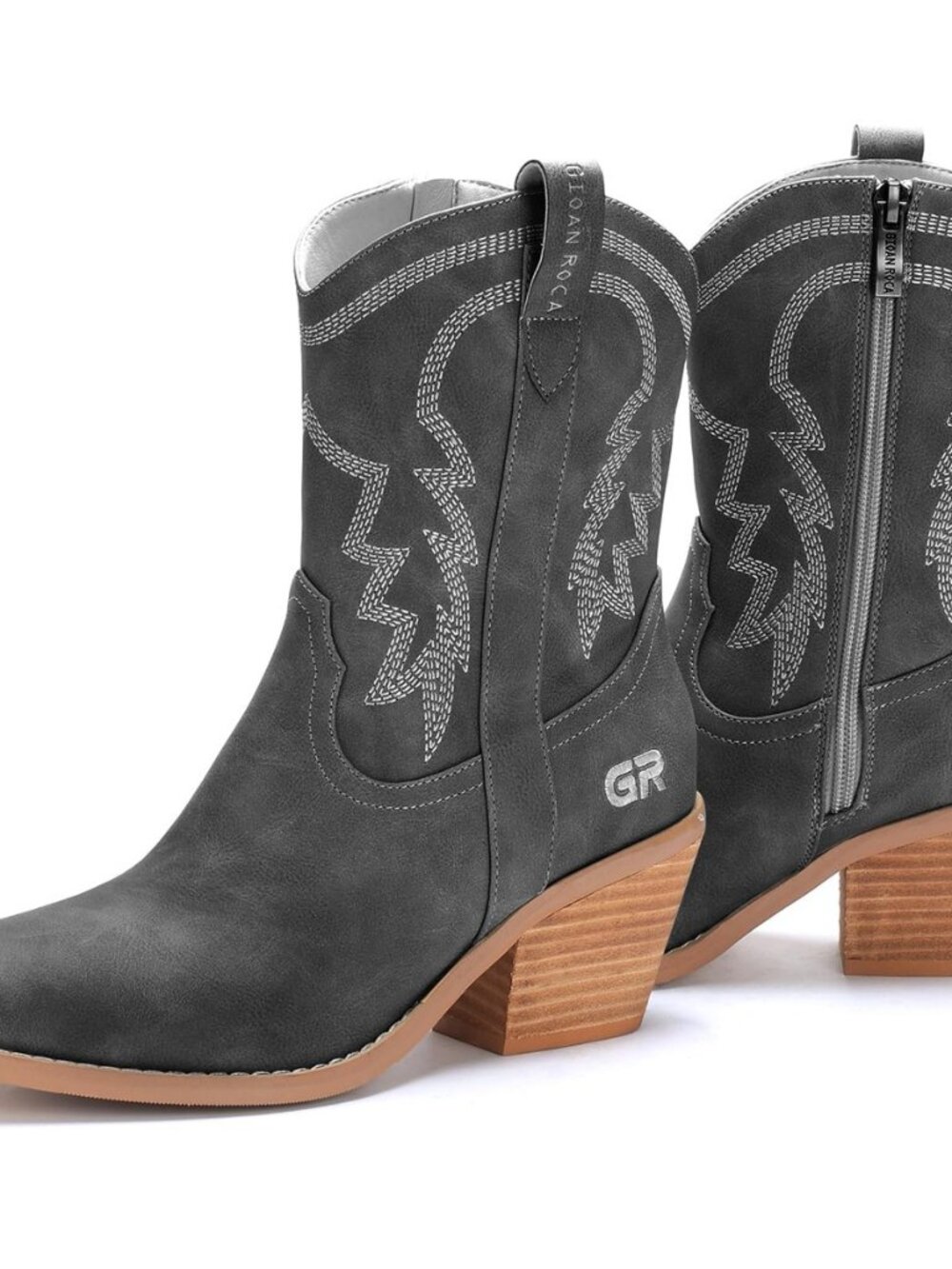 Western Cowgirl Ankle Boot for Women with Embroidered Comfy Fashion Vintage Boot